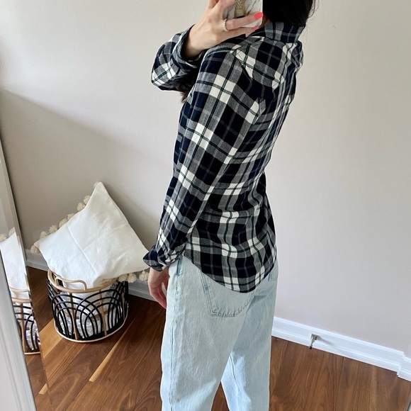 Rails Hunter Button Down Long Sleeve Plaid Button-up Shirt in Pine & White, S - Picture 6 of 16